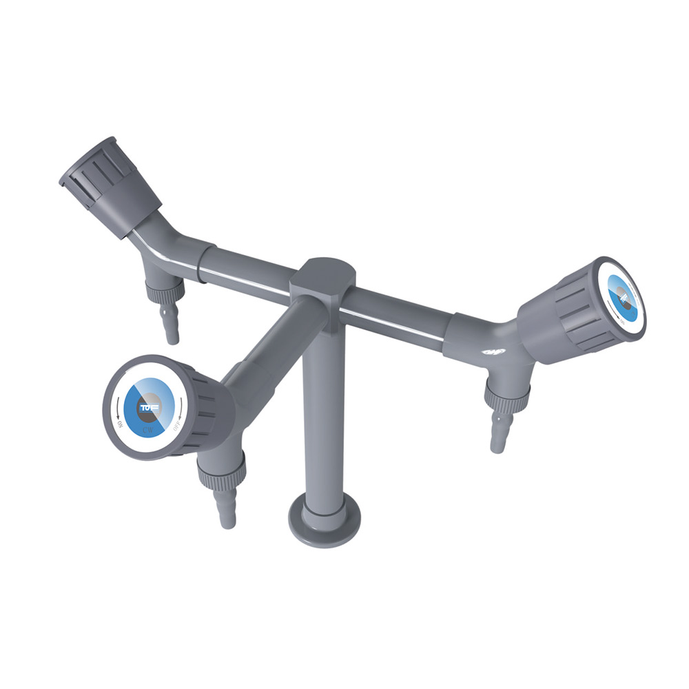 Vertical three port laboratory faucet KA 4-5